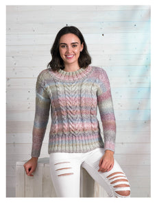 James Brett Chunky Knitting Pattern - Ladies Sweater (JB697)