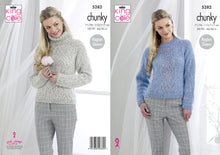Load image into Gallery viewer, King Cole Chunky Knitting Pattern - Ladies Sweaters (5282)