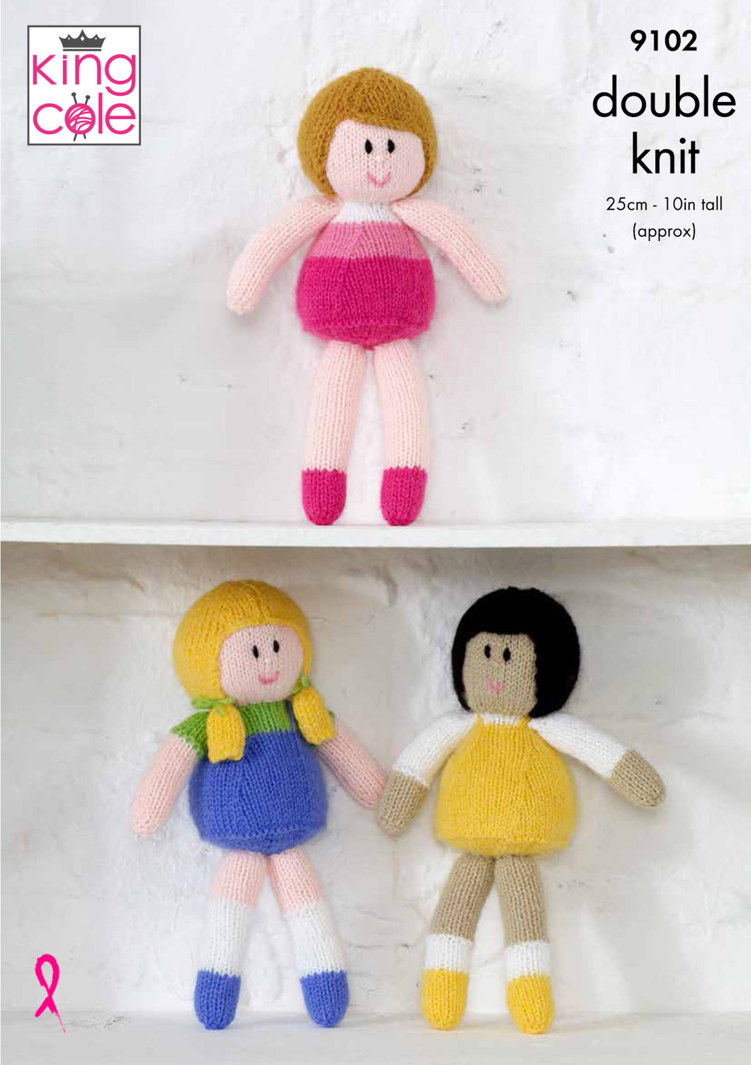 King Cole Double Knitting Pattern - Dolls (9102)