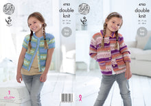 Load image into Gallery viewer, King Cole Double Knitting Pattern - Girls Cardigans (4783)