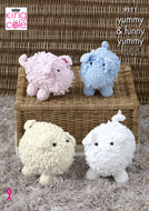 King Cole Yummy Knitting Pattern - Small or Large Pig Toys (9111)