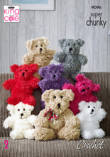 Load image into Gallery viewer, King Cole Super Chunky Crochet Pattern - Teddy Bears (9096)